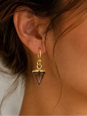 NEW - Smoky Quartz Drop Earrings | Gold Filled Ear Wires | Genuine Gemstone